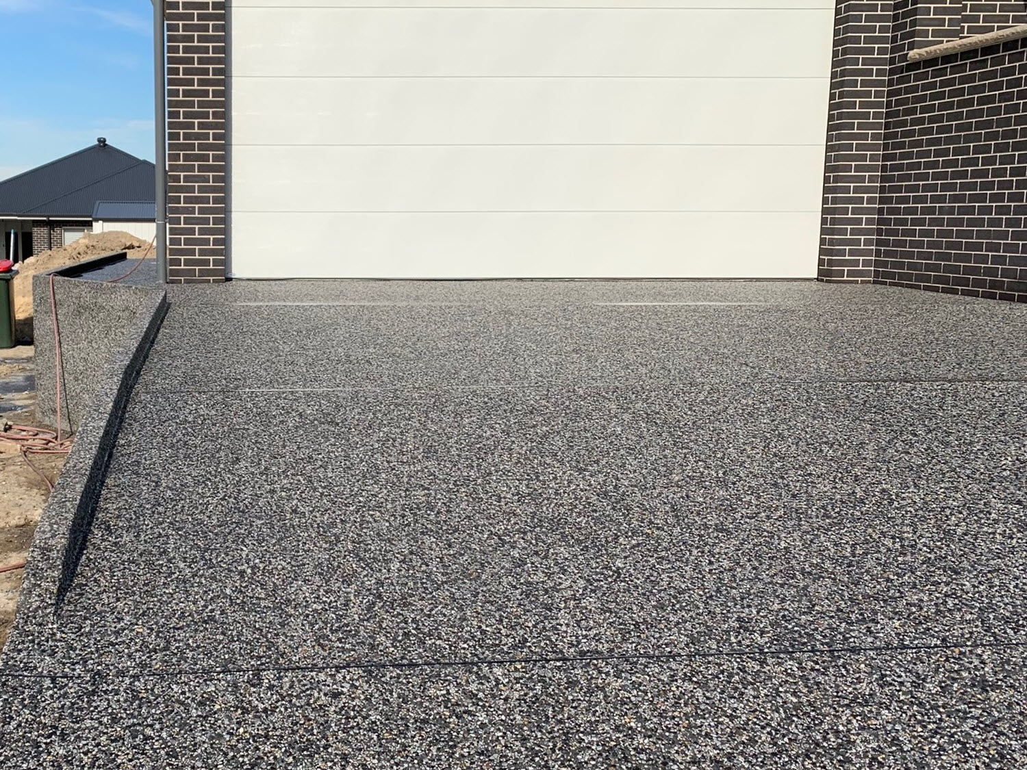 Exposed aggregate driveway